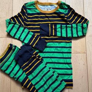 Jcrew / Crewcuts Striped Green and Navy Kids Pajamas